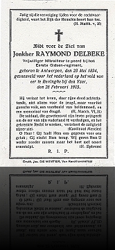 doodsprentje Raymond Delbeke